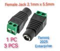 DC Power Jack Female Connector with 2 pin Screw Terminal – 2.1 x 5.5mm ( Pack of 1 piece or 3 PCS). 