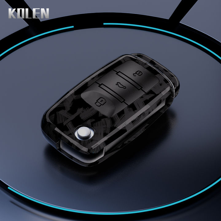 ABS%20Carbon%20Fiber%20Car%20Key%20Case%20Cover%20Shell%20For%20VW%20Volkswagen%20Polo%20Golf%20Passat%20Beetle%20Tiguan%20Seat%20Leon%20Altea%20Skoda%20Octavia%20Kodiaq%20-%20Image%206