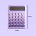 Desktop Calculator 12 Digit Large LCD Display Big Round Button Cute Gradient Colored Calculator Suitable for Office School Home. 