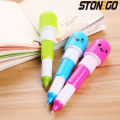 STONEGO Cute Smiling Face Pill Ball Point Pen Pencils Telescopic Capsule Ballpen. 