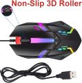 Bajeal GM-206 backlit optical wired gaming mouse, designed for precision and aesthetic appeal in both gaming and office environments. Key features include. 