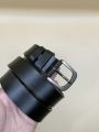 Women Leather Belt Black Casual Waist Belt for Women  with Metal Pin Buckle. 