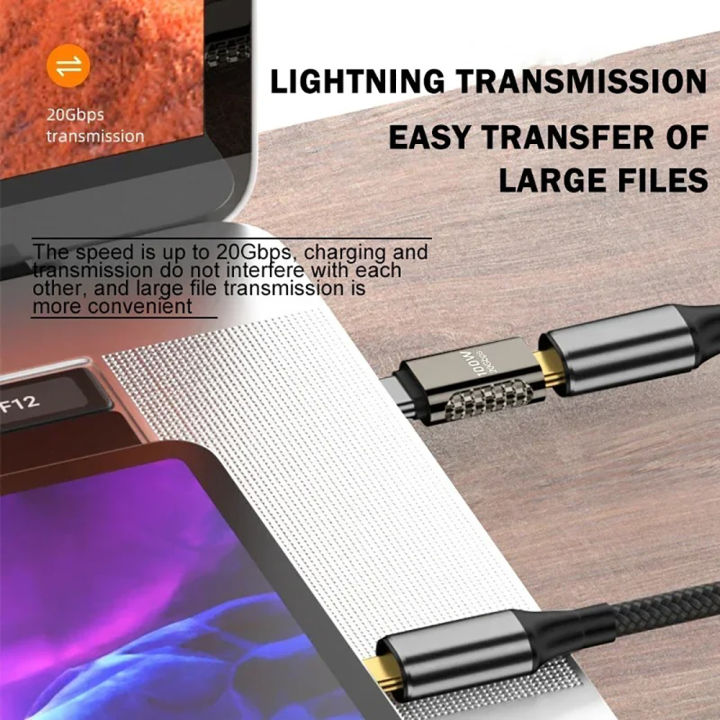 100W%20USB%204.0%20Adapter%20USB%20To%20Type%20C%20Adapter%2040Gbps%20U%E2%80%8BSB%2090%20Degree%20Elbow%20Converter%20Data%20Transmission%20Adapter%20Female%20To%20Male/Female%20-%20Image%206
