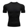 New Men Summer Short Sleeve Fitness T Shirt Running Sport Gym Compression T Shirt Workout Casual High Quality Tops Clothing. 