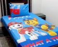 Kids Printed cartoon single pair pure cotton bedsheets. 