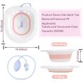Sitz Bath, Sitz Bath for Hemorrhoids, Sitz Bath for Toilet Seat, Postpartum Care, Sits Bath Kit for Women, Collapsible, Flusher Hose, Drain Holes, Wider Seating Area, Deeper Bowl.