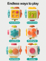 6 in 1 Montessori Educational Toys Sensory Busy Board Baby Practice Skills Cube Fidget Educational Toys for Girl Boy .