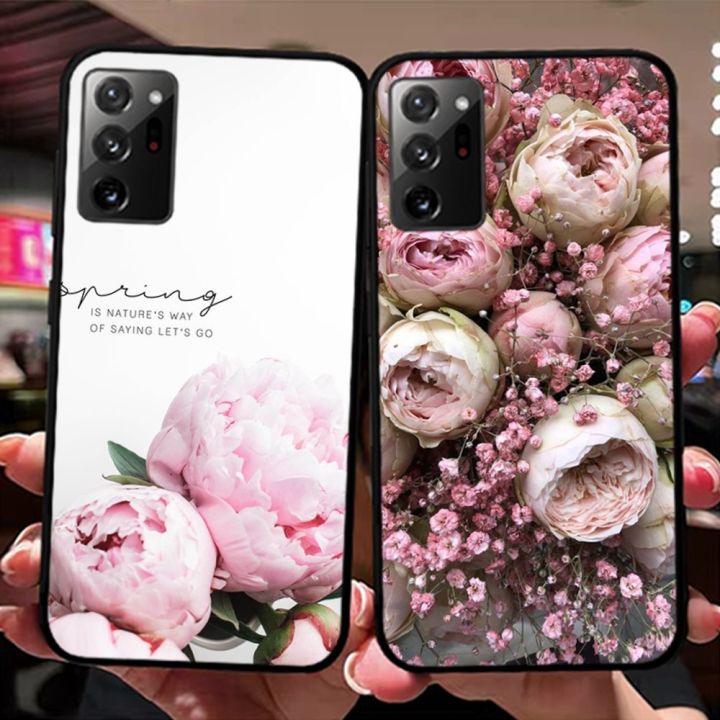 Elegant Pink Purple Peony Phone Case For Samsung Note 8 9 10 20 pro ...