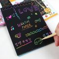 Rainbow Magic Scratch Book  Multicolor paper Scratch Note Book For Kids Colorfull Scratch Paper Book  Best Gift for Kids Activity. 