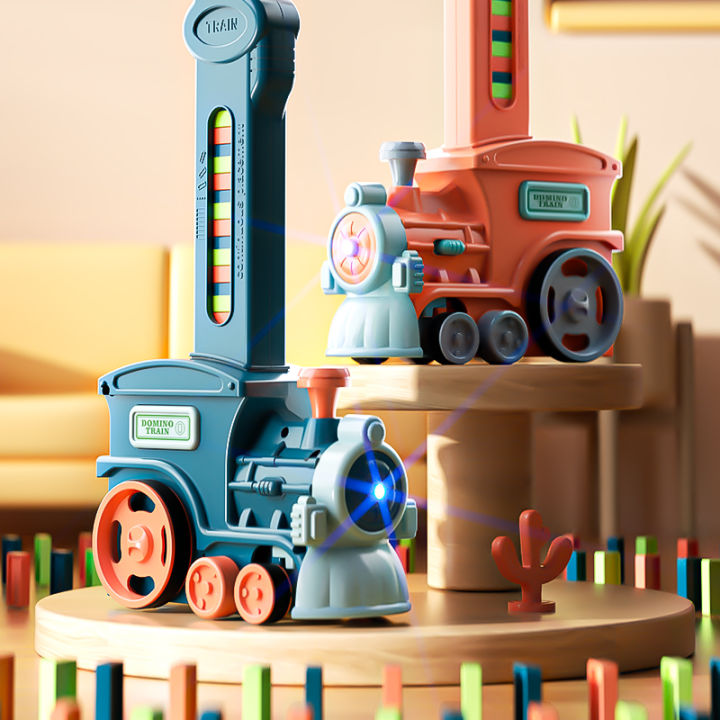 Train à Dominos Automatique – Jouet éducatif STEM Avec Lumières Et Sons, Pour Enfants 3 Ans+, Inclut Dominos Et Machine De Lancement - 7
