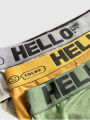 Random 5Pcs/set Men's Briefs  Letter Waist Underwear Casual Comfortable Breathable Briefs Solid Color Underpants Men Panties. 