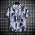 【14 colors】Men's Tropical Short Sleeve Printed Shirt  Unisex  Casual Tops. 