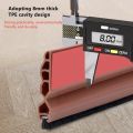 1M Silicone Door Bottom Seal Strip With Brush Weatherstrip Under Door Draft Stopper Anti-Cold Soundproof Windproof Gap Blocker. 
