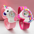 Cartoon Children Watches Baby Study Look The Time Toy Bracelet Kids Slap Watch for Boys Girls Birthday and Christmas Gift Clock. 