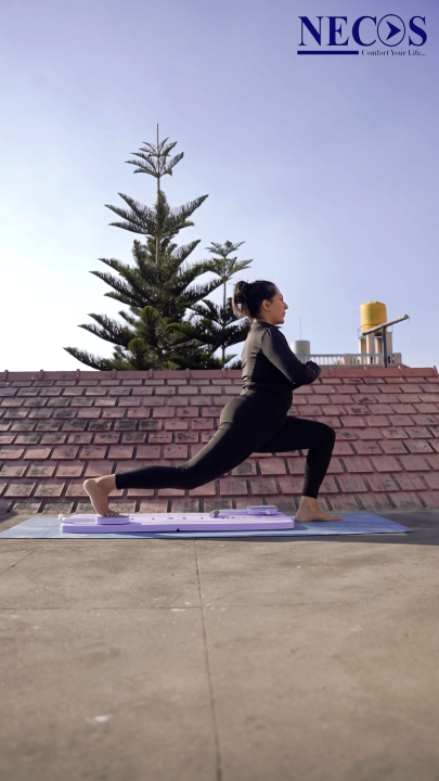 Necos Foldable Pilates Reformer Board with Ab Roller, Ab Exercise Machine, Multi-Functional Pilates Board for Home Workouts, Full Body Pilates Core Trainer, Abdominal Board For Men and Women Unisex