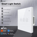 SmarDeer Tuya Smart Switch, 1/2/3Gang Wifi Touch Switches, Works with Alexa and  Assistant, WiFi Wall Switch. 