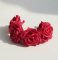 Handmade Floral Ribbon Gajra | Artificial Flower Gajra for Brides | Elegant Ribbon Flower Gajra | Stylish Party Wear Gajra | Traditional Gajra for Girls | Mehndi & Wedding Gajra Design | Handmade Gajra Jewelry for Bun Hairstyle. 