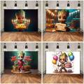 G-groot Decoration Background Photography Party Bedroom Living Room Decoration Shooting Background Cloth Tapestry Flag. 