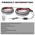Car LED Emergency Flash Warning Lamp Strobe Strip Daytime Running Light Flexible Pedal Light Bar Waterproof With Remote Control. 