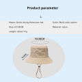 Unisex Sun Hat for Outdoor Fishing Hiking Hunting UV Protection Breathable Foldable Adjustable Chin Strap Wide Brim Boonie Hat.