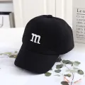 Letter M Embroidered Baby Baseball Cap Solid Color Infant Snapback Hat for Girls Boys Spring Casual Toddler Sun TVisor Hat. 