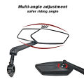 Bicycle Rear View Mirror Bike Cycling Clear Wide Range Back Sight Rearview Reflector Adjustable Handlebar Left Right Mirror. 