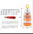 31 Pcs Portable Screw Driver Set, Universal Mini Toolkit, Multifunctional Small Mobile Repair Nut Driver, Ratchet screwdriver bit Set, Interchangeable Precision Pocket Screw Driver Set, Hardware Tool. 
