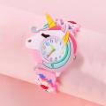 New Children's Love Unicorn Saturn Rainbow Meteor Student Silicone Cartoon Watch. 
