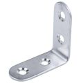 2 PCS Stainless Steel L Corner Brackets Heavy Duty Corner  90 Degree Joint Angle L Shape size 2 inch Bracket for Wood Cabinets Furniture. 