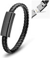 ILEPO Bracelet USB Charging Cable Outdoor Portable Leather Mini Micro USB C Charger Data Cable For iPhone .