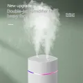 600ML USB Air Humidifier Double Spray Port Essential Oil Aromatherapy Humificador Cool Mist Maker Fogger Purify for Home Office. 