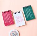 Set of 3 Motivational Quotes Mini Notepads Pocket Notepad Small Blank Pages Notepad ATM card sized. 