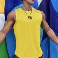 Summer Men's Gym Tank Top Fitness Training Clothing Quick-drying Loose Bodybuilding Sleeveless Shirt Men Fashion Basketball Vest. 