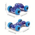 1pc Black/Blue Inertia Twisted 4WD Off Road Vehicle for Children and Boys Model Car with Durable Drop Back Force Toy. 