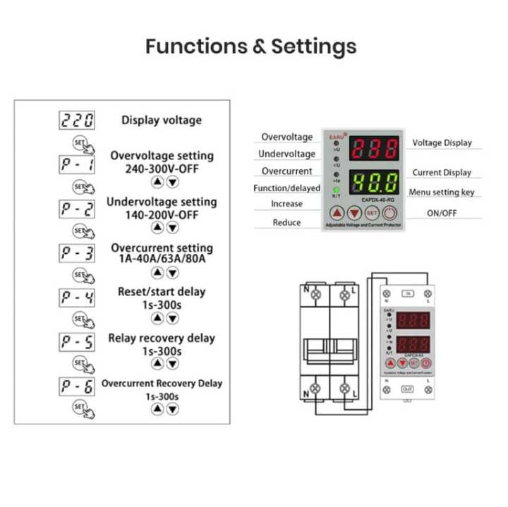 Voltage%20Protector%2063%20amp%20Schneider%2063A%20ADJUSTABLE%20VOLTAGE%20OVER%20AND%20UNDER%20PROTECTOR.%20Voltage%20Protector%2063amp%20-%20Image%204