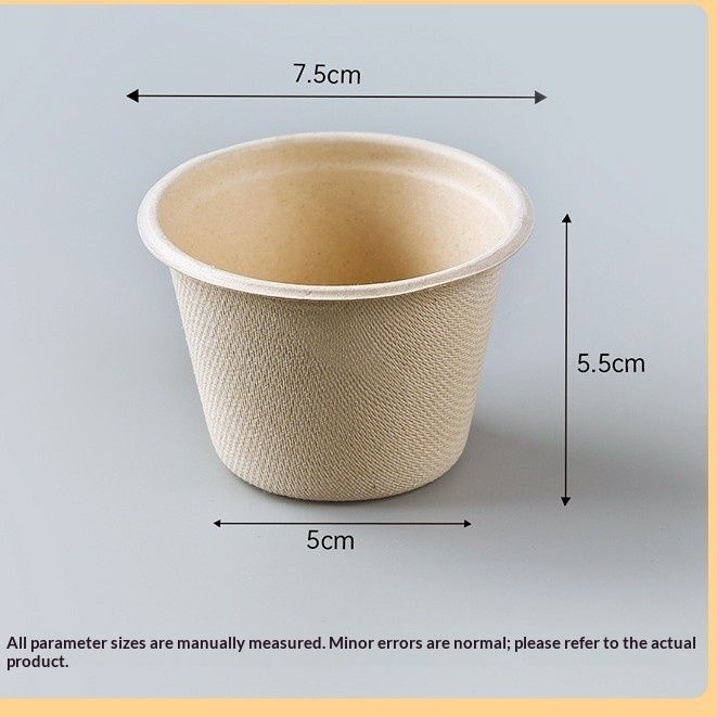 5/10/20/50pcs%205OZ%20Ice%20Cream%20Cup%20Environmentally%20Friendly%20Degradable%20Disposable%20Celebrity%20Dessert%20Pulp%20Light%20Food%20Paper%20Bowl%20-%20Image%206