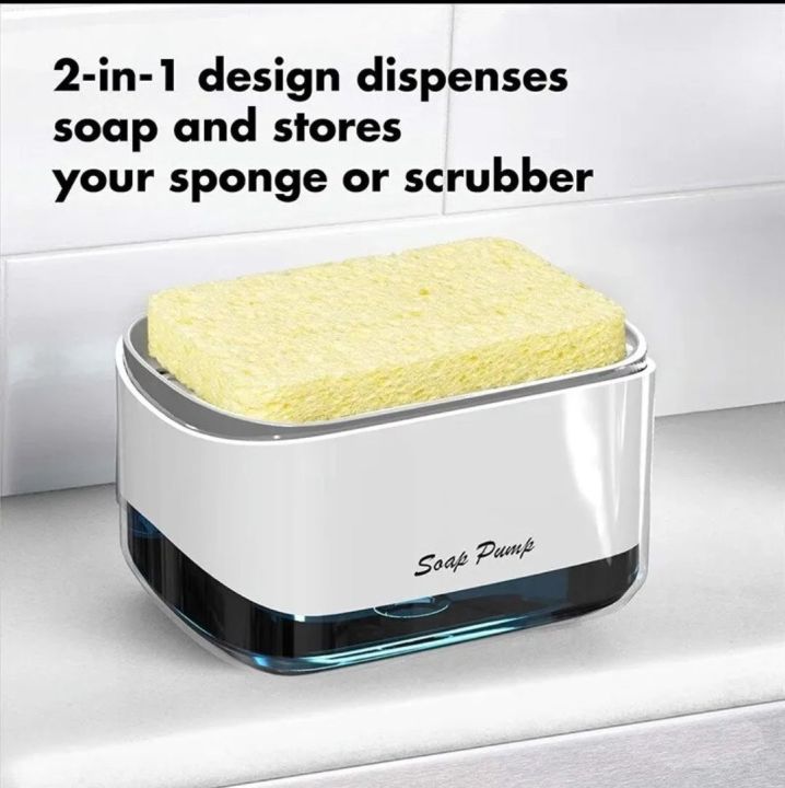 Automatic%20Soap%20Dispenser%20with%20Sponge%20Holder%20for%20Kitchen,%20Refillable%20Soap%20Container%20with%20Drain,%20Convenient%20Cleaning%20Tool%20-%20Image%202