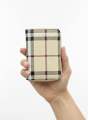 🔥🔥 Hot Selling! Stylish Check Print Mini Wallet | Compact Credit Card Holder Bag | Ladies Fashion Zipper Key/Coin Purse (Plaid/Beige).