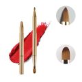 Retractable Lipstick Brushes Double Headed Professional Lip Gloss Brush Applicator with Protect Cap Women and Girls Makeup Tool.