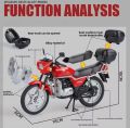 1:12 SUZUKI GS125 King Classic Motorcycle Alloy Diecast Model Sound And Light Simulation Hobby. 