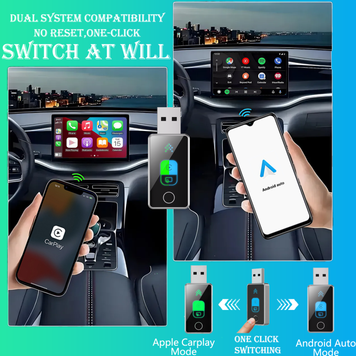 2-in-1%20Wireless%20Carplay%20&%20Android%20Auto%20Adapter,Plug%20&%20Play%20Car%20Play%20Adapter%20with%201-Click%20Switch%20for%20iPhone%20&%20Android%20-%20Image%202