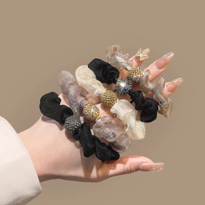 4/5/8Pcs%20Black%20Hair%20Band%20Accessories,%20Fashionable%20Hairbands%20For%20Daily%20Use%20Elegant%20Ponytail%20Holders%20Hair%20%20Bands%20-%20Image%204