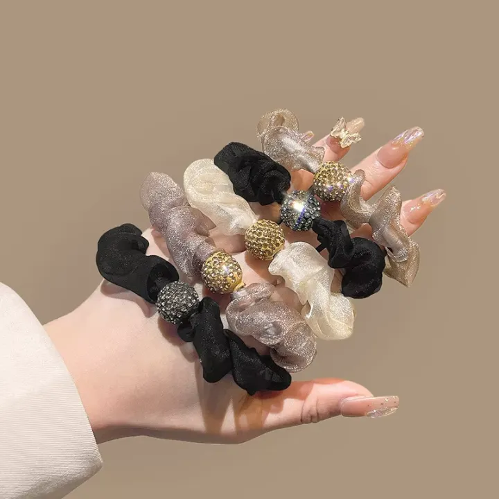 4/5/8Pcs%20Black%20Hair%20Band%20Accessories,%20Fashionable%20Hairbands%20For%20Daily%20Use%20Elegant%20Ponytail%20Holders%20Hair%20%20Bands%20-%20Image%204