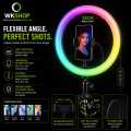 WKSHOP 33CM RGB Ring Light with 7FT Adjustable Tripod Stand USB LED Selfie Ring Lamp for TikTok YouTube Live Streaming Makeup Photography Video Recording Mobile Holder Dimmable Studio Light 26 RGB Modes 3 Color Temperatures for Creators Vloggers Gaming. 