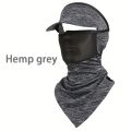 Summer Full Face Mask Breathable Anti-UV Neck Flap Wide Brim Cycling Bandana Outdoor Sport Fishing Hiking Sunscreen Ice Silk Cap. 