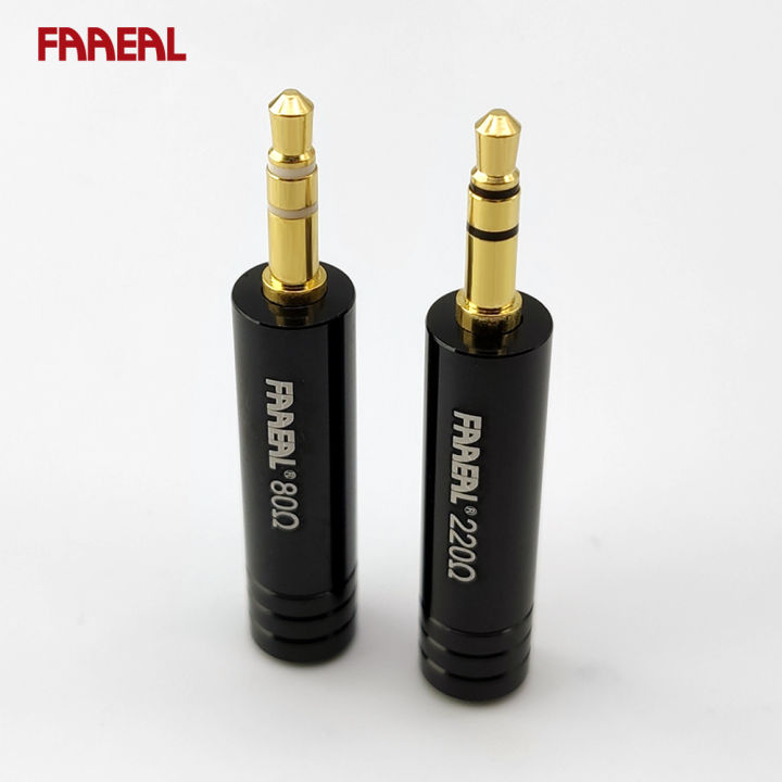 FAAEAL Earphone Impedance Plug Conductor 80 220 Ohm Noise Cancelling Adapter 3.5mm Bottom Resistance Reduce Noise Filter Plugs