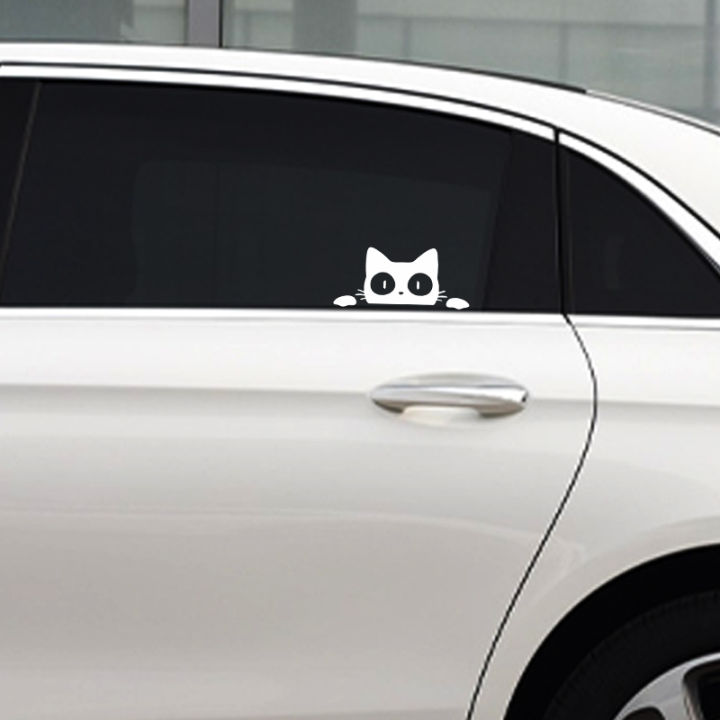G154%201Pcs%20Universal%20Surprise%20Cat%20Peeking%20StickelBlack/White%20Funny%20Vinyl%20Decal%20Car%20StylingDecoration%20Accessories%20-%20Image%202