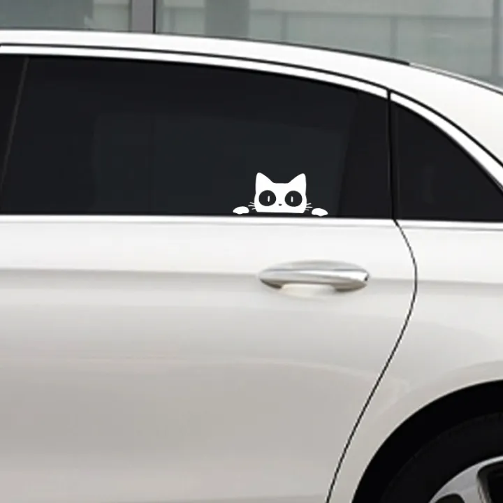 G154%201Pcs%20Universal%20Surprise%20Cat%20Peeking%20StickelBlack/White%20Funny%20Vinyl%20Decal%20Car%20StylingDecoration%20Accessories%20-%20Image%202