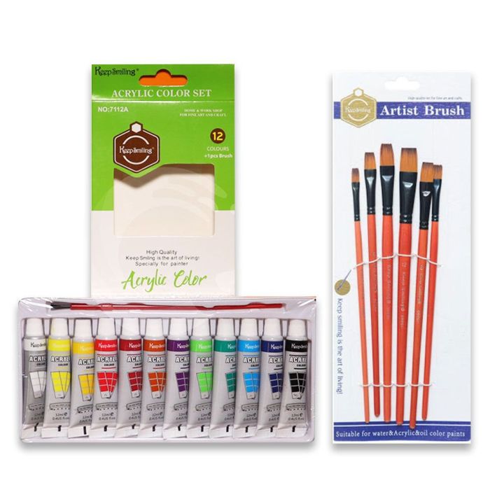 Acrylic%20paint%20set%20of%2012%20&%20Flat%20brushes%20set%20-%20Image%203