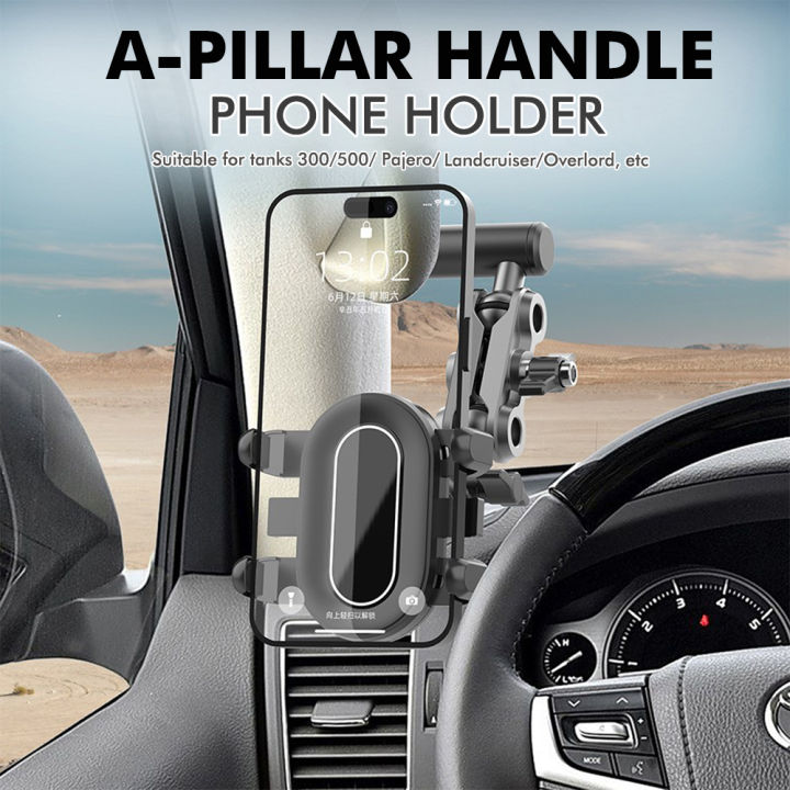 A-Pillar%20Handle%20Phone%20Holder%20360%20Degrees%20Rotatable%20Fixed%20Car%20Mobile%20Bracket%20Suitable%20for%20Tanks%20300/500/Pajero/Overlord%20ETC%20-%20Image%202